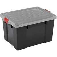 IRIS Ohyama DIY SK-210 Aufbewahrungsbox 21,0 l schwarz, grau, rot 29,7 x 46,0 x 25,7 cm von IRIS Ohyama