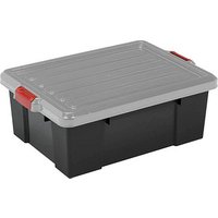 IRIS Ohyama DIY SK-430 Aufbewahrungsbox 43,0 l schwarz, grau, rot 44,6 x 63,5 x 23,0 cm von IRIS Ohyama