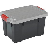 IRIS Ohyama DIY SK-450 Aufbewahrungsbox 50,0 l schwarz, grau, rot 38,5 x 59,0 x 31,8 cm von IRIS Ohyama