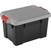 IRIS Ohyama DIY SK-700 Aufbewahrungsbox 68,0 l schwarz, grau, rot 44,6 x 63,5 x 35,5 cm von IRIS Ohyama