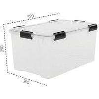 IRIS Ohyama Water Proof Aufbewahrungsbox 50,0 l transparent, schwarz 39,0 x 59,0 x 29,0 cm von IRIS Ohyama