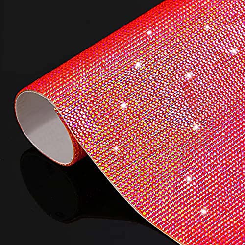 IRIVER BLANK 12000 Stück 2mm Strasssteine Aufkleber in Blättern, Selbstklebende Hitze-Reparatur Kristall-Edelsteine mit Glitzereffekt, perfekt für Auto- und Basteldekoration(Große rote AB Farbe) von IRIVER BLANK