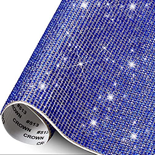 IRIVER BLANK 12000 Stück 2mm Strasssteine Aufkleber in Blättern, Selbstklebende Hitze-Reparatur Kristall-Edelsteine mit Glitzereffekt, perfekt für Auto- und Basteldekoration(Königsblau) von IRIVER BLANK