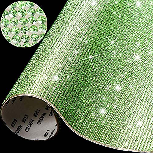 IRIVER BLANK 12000 Stück 2mm Strasssteine Aufkleber in Blättern Selbstklebende Hitze-Reparatur Kristall-Edelsteine mit Glitzereffekt Perfekt für Auto- und Basteldekoration(grün) von IRIVER BLANK
