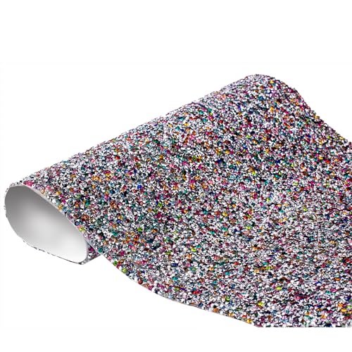 IRIVER BLANK Bling Strass Aufkleber DIY Home Decor Selbstklebende Kristallfolie Aufkleber für Autos, Geschenke, Hochzeiten, Jubiläen und Geburtstagsfeiern (Mischfarbe Silber, SS12) von IRIVER BLANK