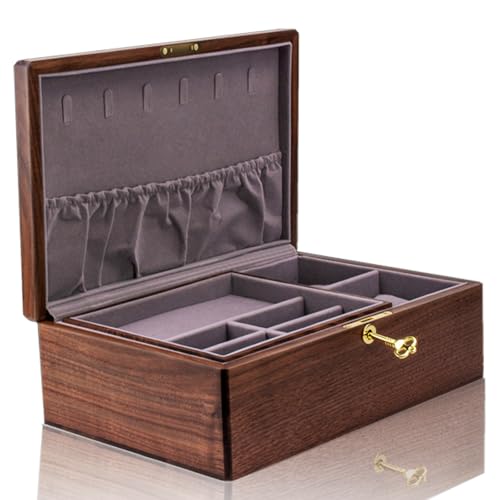 IRIVER BLANK Exquisite Schmuckschatulle aus schwarzem Walnussholz, Organizer und Halter: Edle und elegante Aufbewahrungslösung, für Frauen und Mädchen, Valentinstag, Geburtstage, Hochzeitsantrag IRIVER BLANK Exquisite Schmuckschatulle aus schwarzem Walnussholz, Organizer und Halter: Edle und elegante Aufbewahrungslösung, für Frauen und Mädchen, Valentinstag, Geburtstage, Hochzeitsantrag von IRIVER BLANK