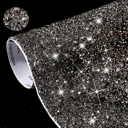 IRIVER BLANK Glitzernde Strass-Aufkleber zum Selbermachen, Heimdekoration, selbstklebende Kristallblatt-Aufkleber für Autos, Geschenke, Hochzeiten, Jubiläen und Geburtstagsfeiern (Pistolenfarbe, SS12) von IRIVER BLANK