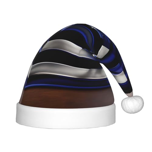 IRSHI Amerikanische dünne blaue Flagge für Kinder, Weihnachtsmannmütze, Uni, Weihnachtsdruck für Kinder, perfekte Weihnachtsfeiertage für die Weihnachtszeit IRSHI Amerikanische dünne blaue Flagge für Kinder, Weihnachtsmannmütze, Uni, Weihnachtsdruck für Kinder, perfekte Weihnachtsfeiertage für die Weihnachtszeit von IRSHI