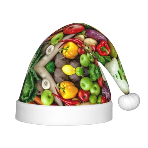 IRSHI Frisches Obst und Gemüse für Kinder, Weihnachtsmannmütze, lustige und festliche Partykleidung für Weihnachten, Neujahr und festliche Feiertagsfeiern von IRSHI