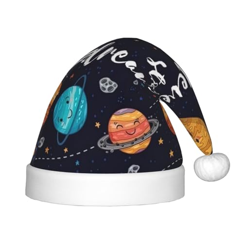 IRSHI Niedlicher Planeten-Weihnachtsmannhut für Kinder, lustige und festliche Partykleidung für Weihnachten, Neujahr und festliche Feiertagsfeiern von IRSHI