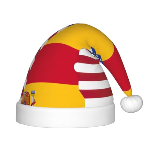IRSHI Nikolausmütze mit amerikanischer Spanien-Flagge, Uni, Weihnachtsdruck für Kinder, perfekte Weihnachtsfeiertage für die Weihnachtszeit IRSHI Nikolausmütze mit amerikanischer Spanien-Flagge, Uni, Weihnachtsdruck für Kinder, perfekte Weihnachtsfeiertage für die Weihnachtszeit von IRSHI
