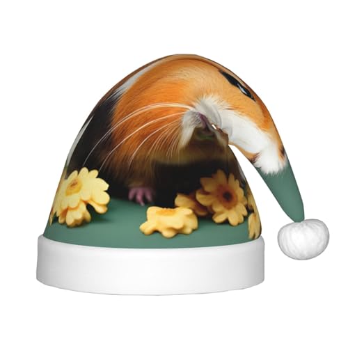 IRSHI Weihnachtsmütze aus Samt – bezaubernder Winter-Schnee, Weihnachtsparty-Kappe und festlicher Neujahrsparty-Hut für und Kinder, Blumen-Meerschweinchen IRSHI Weihnachtsmütze aus Samt – bezaubernder Winter-Schnee, Weihnachtsparty-Kappe und festlicher Neujahrsparty-Hut für und Kinder, Blumen-Meerschweinchen von IRSHI
