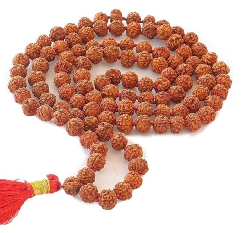 Rudraksha Japa Mala 108 + 1 Perlen BESTE QUALITÄT Gebetskette von IS4A