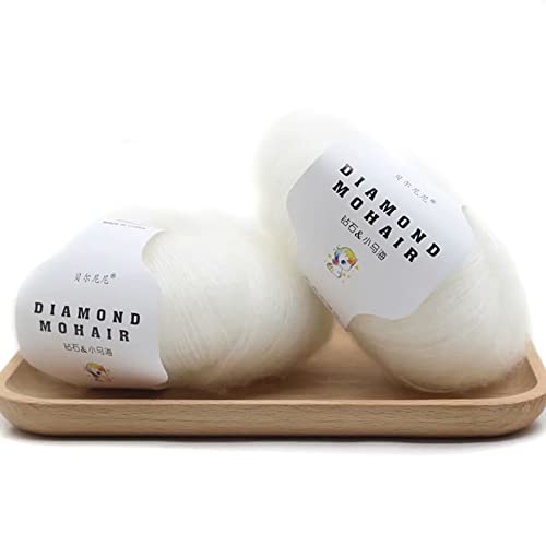 ISAKEN 2 Stück Wollknäuel Mohairwolle Strickwolle Mehrfarbig 25g Wolle zum Stricken Handstrickgarn zum häkeln weiches Mohairwolle-Garn ISAKEN 2 Stück Wollknäuel Mohairwolle Strickwolle Mehrfarbig 25g Wolle zum Stricken Handstrickgarn zum häkeln weiches Mohairwolle-Garn von ISAKEN