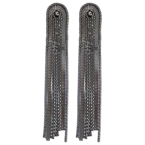 ISAKEN 2 Stücke Schulterklappen, Strass Epaulet Punk Fringe Quaste Schulter Epauletten Silber Schulter Bord Punk Stil Schulterklappen Halloween Kostüm Liefern Uniform Zubehör Für Frauen Männer ISAKEN 2 Stücke Schulterklappen, Strass Epaulet Punk Fringe Quaste Schulter Epauletten Silber Schulter Bord Punk Stil Schulterklappen Halloween Kostüm Liefern Uniform Zubehör Für Frauen Männer von ISAKEN