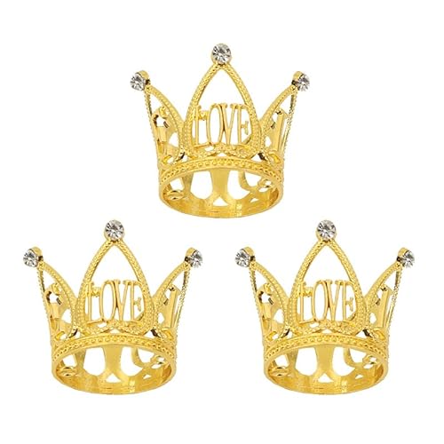 ISAKEN 3 Stücke Tortendeko Geburtstag, Crown Cake Topper Mini Krone Dekoration mit Strass, Wiederverwendbare Kuchen Krone Deko Cake Topper für Kinder Mädchen Frauen Dame ISAKEN 3 Stücke Tortendeko Geburtstag, Crown Cake Topper Mini Krone Dekoration mit Strass, Wiederverwendbare Kuchen Krone Deko Cake Topper für Kinder Mädchen Frauen Dame von ISAKEN