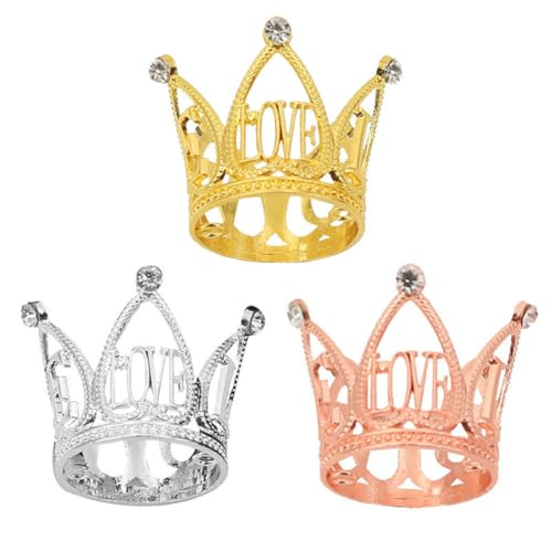 ISAKEN 3 Stücke Tortendeko Geburtstag, Crown Cake Topper Mini Krone Dekoration mit Strass, Wiederverwendbare Kuchen Krone Deko Cake Topper für Kinder Mädchen Frauen Dame ISAKEN 3 Stücke Tortendeko Geburtstag, Crown Cake Topper Mini Krone Dekoration mit Strass, Wiederverwendbare Kuchen Krone Deko Cake Topper für Kinder Mädchen Frauen Dame von ISAKEN