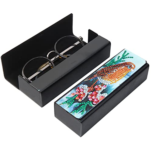 ISAKEN 5D Diamant Malerei Brillenetui Aufbewahrungsbox DIY Diamond Painting Leder Brillenetui mit Magnetverschluss Strass Painting für Frauen Mädchen Erwachsene Sonnenbrille Brillenetui von ISAKEN