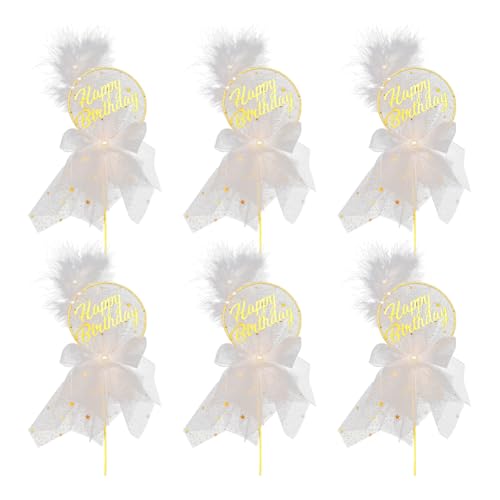 ISAKEN 6 Stück Cake Topper Happy Birthday Tortendeko Geburtstag, Wiederverwendbarcake Acryl Tortendeko Geburtstag, Happy Birthday-Kuchenaufsätze für Mädchen Jungen Frauen Mann ISAKEN 6 Stück Cake Topper Happy Birthday Tortendeko Geburtstag, Wiederverwendbarcake Acryl Tortendeko Geburtstag, Happy Birthday-Kuchenaufsätze für Mädchen Jungen Frauen Mann von ISAKEN