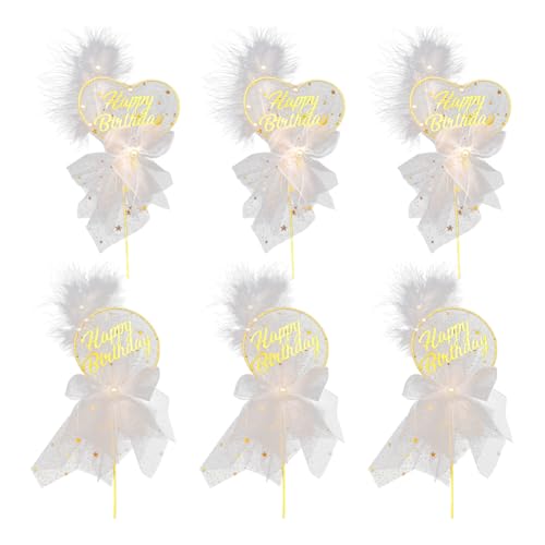 ISAKEN 6 Stück Cake Topper Happy Birthday Tortendeko Geburtstag, Wiederverwendbarcake Acryl Tortendeko Geburtstag, Happy Birthday-Kuchenaufsätze für Mädchen Jungen Frauen Mann ISAKEN 6 Stück Cake Topper Happy Birthday Tortendeko Geburtstag, Wiederverwendbarcake Acryl Tortendeko Geburtstag, Happy Birthday-Kuchenaufsätze für Mädchen Jungen Frauen Mann von ISAKEN