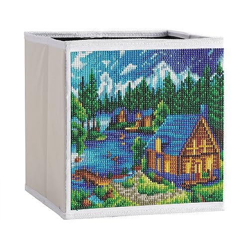 ISAKEN DIY Diamond Painting Kits Aufbewahrungsbox Faltbare Box 5D Diamant Malerei Schrankaufbewahrungsbox Zusammenklappbare Regalkorb Kristall Strass Diamond Painting Zubehör Dekoration von ISAKEN