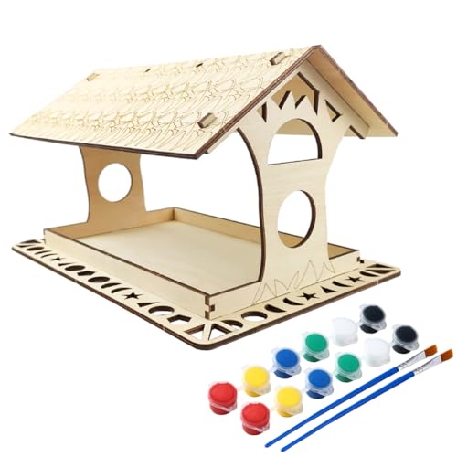 ISAKEN DIY Vogelhaus Bausatz für Kinder, DIY Vogelhaus zu Bauen und Malen, Kunsthandwerk aus Holzspielzeug, Spielzeug Geschenke für Jungen Mädchen, Holz Vogelhaus Puzzle Machen Set ISAKEN DIY Vogelhaus Bausatz für Kinder, DIY Vogelhaus zu Bauen und Malen, Kunsthandwerk aus Holzspielzeug, Spielzeug Geschenke für Jungen Mädchen, Holz Vogelhaus Puzzle Machen Set von ISAKEN