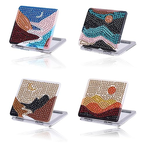 ISAKEN Diamond Painting Taschenspiegel, 4 Stück DIY 5d Diamant Malerei Tragbarer Taschenspiegel Make-up Spiegel Klappbar Spiegel Mirror Klappspiegel Handtasche Geschenk für Frauen Mädchen Kinder ISAKEN Diamond Painting Taschenspiegel, 4 Stück DIY 5d Diamant Malerei Tragbarer Taschenspiegel Make-up Spiegel Klappbar Spiegel Mirror Klappspiegel Handtasche Geschenk für Frauen Mädchen Kinder von ISAKEN