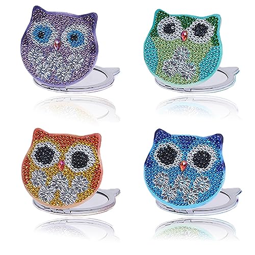 ISAKEN Diamond Painting Taschenspiegel, 4 Stück DIY 5d Diamant Malerei Tragbarer Taschenspiegel Make-up Spiegel Klappbar Spiegel Mirror Klappspiegel Handtasche Geschenk für Frauen Mädchen Kinder ISAKEN Diamond Painting Taschenspiegel, 4 Stück DIY 5d Diamant Malerei Tragbarer Taschenspiegel Make-up Spiegel Klappbar Spiegel Mirror Klappspiegel Handtasche Geschenk für Frauen Mädchen Kinder von ISAKEN