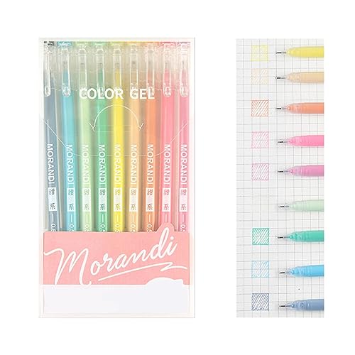 ISAKEN Gel Tintenstift, 9 Stück Gelschreiber Gel Stift 0,5 mm Niedlicher Kugelschreiber Glatte Schreibstifte ästhetischer Kugelschreiber Bunt Tinte Gelstift für Schule Büro Geschenk ISAKEN Gel Tintenstift, 9 Stück Gelschreiber Gel Stift 0,5 mm Niedlicher Kugelschreiber Glatte Schreibstifte ästhetischer Kugelschreiber Bunt Tinte Gelstift für Schule Büro Geschenk von ISAKEN