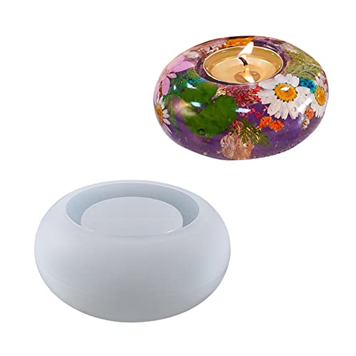 ISAKEN Kerzenhalter Silikonform DIY Kerzenständer Harzform Resin Silikon Formen Gießformen Runde Epoxidharz-Formen für Kerzenhalter, Harzguss, Dekoration, Hochzeit, Heimdekoration ISAKEN Kerzenhalter Silikonform DIY Kerzenständer Harzform Resin Silikon Formen Gießformen Runde Epoxidharz-Formen für Kerzenhalter, Harzguss, Dekoration, Hochzeit, Heimdekoration von ISAKEN