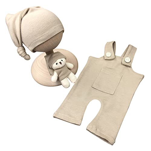 ISAKEN Neugeborene Fotografie Kleidung Set, Baby Foto Requisiten Outfits mit Bär Puppe Häkeln Strickmütze Hose Set für Junge Mädchen Fotografie 0-2 Monate ISAKEN Neugeborene Fotografie Kleidung Set, Baby Foto Requisiten Outfits mit Bär Puppe Häkeln Strickmütze Hose Set für Junge Mädchen Fotografie 0-2 Monate von ISAKEN