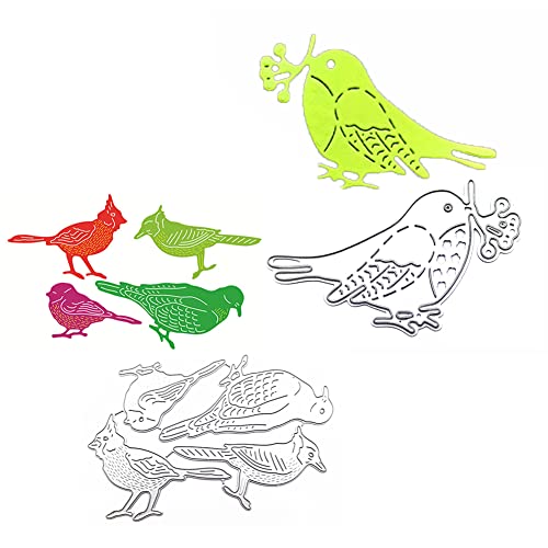ISAKEN Stanzschablonen Tier Waldtiere Katze Vogel Hund Metall Prägeschablonen Stanzformen DIY Handwerk Cutting Dies für DIY Scrapbooking Karten Handwerk Geschenk Home Deko von ISAKEN