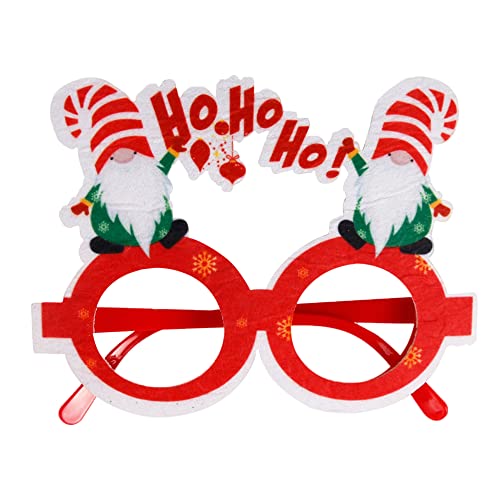 ISAKEN Weihnachten Brillengestell Weihnachten Sonnenbrille Weihnachtsbrillen Lustig Weihnachtenbrillen Brillengestell Geweih Kreative Lustige Brillen Dekorative Gläser für Erwachsene und Kinder von ISAKEN
