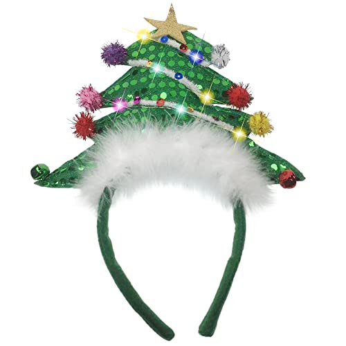 ISAKEN Weihnachten Haarreif Beleuchtete Weihnachtsstirnbänder LED Weihnachtsbaum Weihnachtsstirnbänder Weihnachten Stirnbänder für Weihnachtsferien Christmas Party Zubehör Dekoration ISAKEN Weihnachten Haarreif Beleuchtete Weihnachtsstirnbänder LED Weihnachtsbaum Weihnachtsstirnbänder Weihnachten Stirnbänder für Weihnachtsferien Christmas Party Zubehör Dekoration von ISAKEN