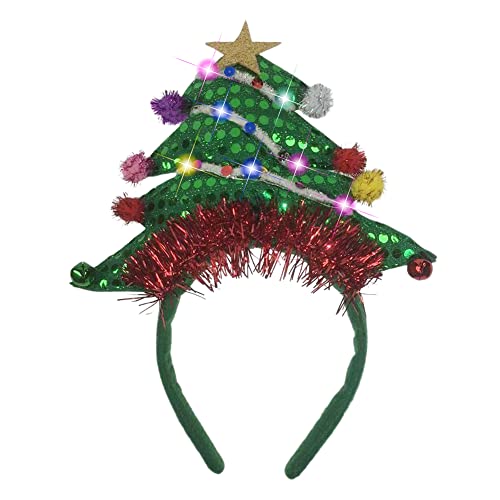 ISAKEN Weihnachten Haarreif Beleuchtete Weihnachtsstirnbänder LED Weihnachtsbaum Weihnachtsstirnbänder Weihnachten Stirnbänder für Weihnachtsferien Christmas Party Zubehör Dekoration ISAKEN Weihnachten Haarreif Beleuchtete Weihnachtsstirnbänder LED Weihnachtsbaum Weihnachtsstirnbänder Weihnachten Stirnbänder für Weihnachtsferien Christmas Party Zubehör Dekoration von ISAKEN
