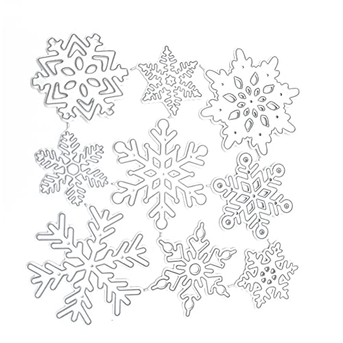 ISAKEN Weihnachten Stanzschablone Metall Schneiden Stanzformen Schneeflocken Glocke Prägeschablonen Stanzformen für DIY Album, Scrapbooking, Karten von ISAKEN