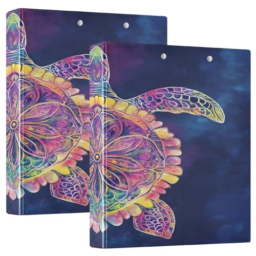 3-Ringbuch, Notizbuch, Ordner, Aktenordner, Schildkröte, buntes Mandala, für die Organisation von Dokumenten zu Hause, in der Schule oder im Büro 3-Ringbuch, Notizbuch, Ordner, Aktenordner, Schildkröte, buntes Mandala, für die Organisation von Dokumenten zu Hause, in der Schule oder im Büro von ISAOA