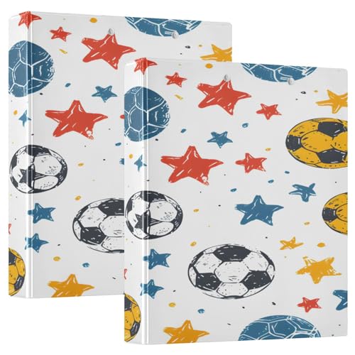 3-Ringbuch, Notizbuch, Ordner, Ordner, Sketchy, Gelb / Blau, Fußballsterne, für Dokumentenorganisation zu Hause, in der Schule oder im Büro 3-Ringbuch, Notizbuch, Ordner, Ordner, Sketchy, Gelb / Blau, Fußballsterne, für Dokumentenorganisation zu Hause, in der Schule oder im Büro von ISAOA