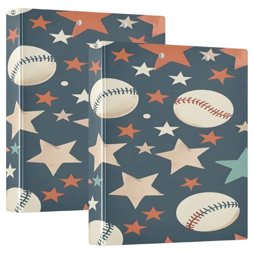 3-Ringbuch, Notizbuch, Ordner, mehrfarbig, Sterne, Baseball, für Dokumentenorganisation zu Hause, in der Schule oder im Büro 3-Ringbuch, Notizbuch, Ordner, mehrfarbig, Sterne, Baseball, für Dokumentenorganisation zu Hause, in der Schule oder im Büro von ISAOA