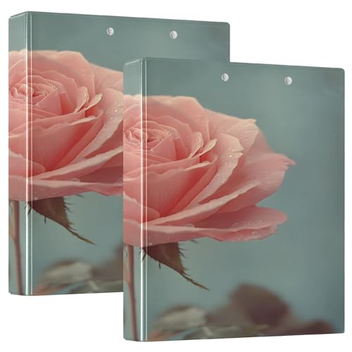 3 Ringbücher Notizbuch Binder Aktenordner A Rosa Blume für Dokumentenorganisation zu Hause, in der Schule oder im Büro von ISAOA