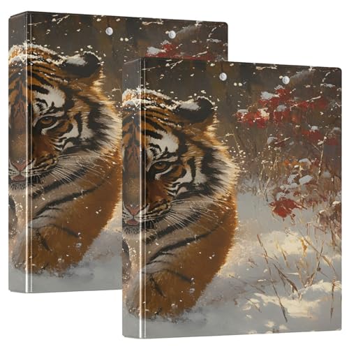3 Ringbücher Notizbuch Binder Aktenordner Angry Tiger für Dokumentenorganisation zu Hause, in der Schule oder im Büro von ISAOA