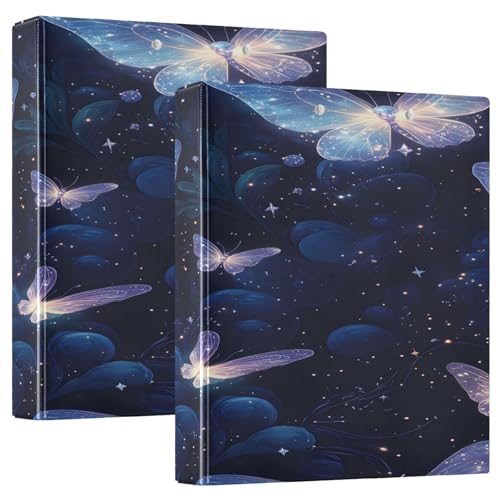3 Ringbücher Notizbuch Binder Aktenordner Blau Lila Schmetterling für Dokumentenorganisation zu Hause, in der Schule oder im Büro 3 Ringbücher Notizbuch Binder Aktenordner Blau Lila Schmetterling für Dokumentenorganisation zu Hause, in der Schule oder im Büro von ISAOA