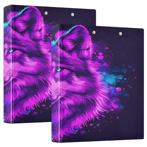 3 Ringbücher Notizbuch Binder Aktenordner Blau Lila Wolf für Dokumentenorganisation zu Hause, in der Schule oder im Büro 3 Ringbücher Notizbuch Binder Aktenordner Blau Lila Wolf für Dokumentenorganisation zu Hause, in der Schule oder im Büro von ISAOA