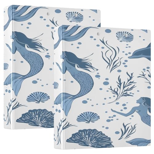 3 Ringbücher Notizbuch Binder Aktenordner Blau Meerjungfrau Delfin für Dokumentenorganisation zu Hause, in der Schule oder im Büro 3 Ringbücher Notizbuch Binder Aktenordner Blau Meerjungfrau Delfin für Dokumentenorganisation zu Hause, in der Schule oder im Büro von ISAOA