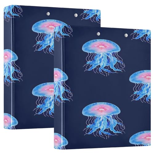 3 Ringbücher Notizbuch Binder Aktenordner Blau Rosa Quallen für Dokumentenorganisation zu Hause, in der Schule oder im Büro 3 Ringbücher Notizbuch Binder Aktenordner Blau Rosa Quallen für Dokumentenorganisation zu Hause, in der Schule oder im Büro von ISAOA