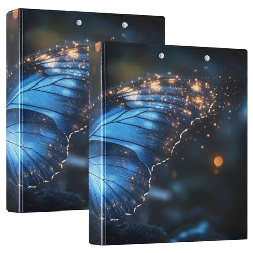 3 Ringbücher Notizbuch Binder Aktenordner Blaulicht Schmetterling für Dokumentenorganisation zu Hause, in der Schule oder im Büro 3 Ringbücher Notizbuch Binder Aktenordner Blaulicht Schmetterling für Dokumentenorganisation zu Hause, in der Schule oder im Büro von ISAOA