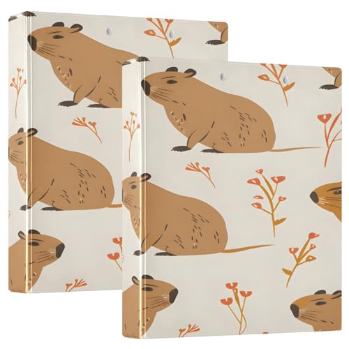 3 Ringbücher Notizbuch Binder Aktenordner Capybara rote Blume für die Dokumentenorganisation zu Hause, in der Schule oder im Büro 3 Ringbücher Notizbuch Binder Aktenordner Capybara rote Blume für die Dokumentenorganisation zu Hause, in der Schule oder im Büro von ISAOA