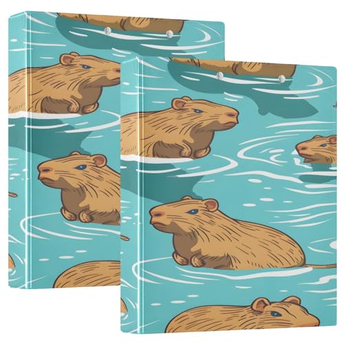3 Ringbücher Notizbuch Binder Aktenordner Capybaras im Wasser zur Dokumentenorganisation zu Hause, in der Schule oder im Büro 3 Ringbücher Notizbuch Binder Aktenordner Capybaras im Wasser zur Dokumentenorganisation zu Hause, in der Schule oder im Büro von ISAOA