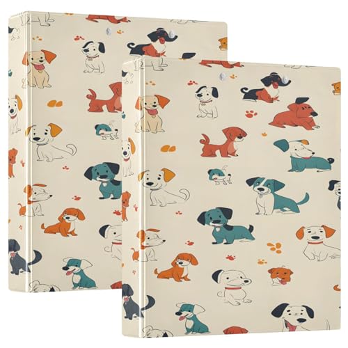 3 Ringbücher Notizbuch Binder Aktenordner Cartoon Hunde verstreut für Dokumentenorganisation zu Hause, in der Schule oder im Büro 3 Ringbücher Notizbuch Binder Aktenordner Cartoon Hunde verstreut für Dokumentenorganisation zu Hause, in der Schule oder im Büro von ISAOA