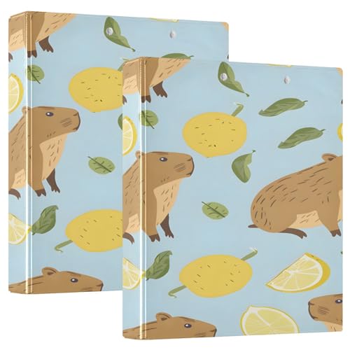 3 Ringbücher Notizbuch Binder Aktenordner Cute Capybara Lemon für Dokumentenorganisation zu Hause, in der Schule oder im Büro 3 Ringbücher Notizbuch Binder Aktenordner Cute Capybara Lemon für Dokumentenorganisation zu Hause, in der Schule oder im Büro von ISAOA
